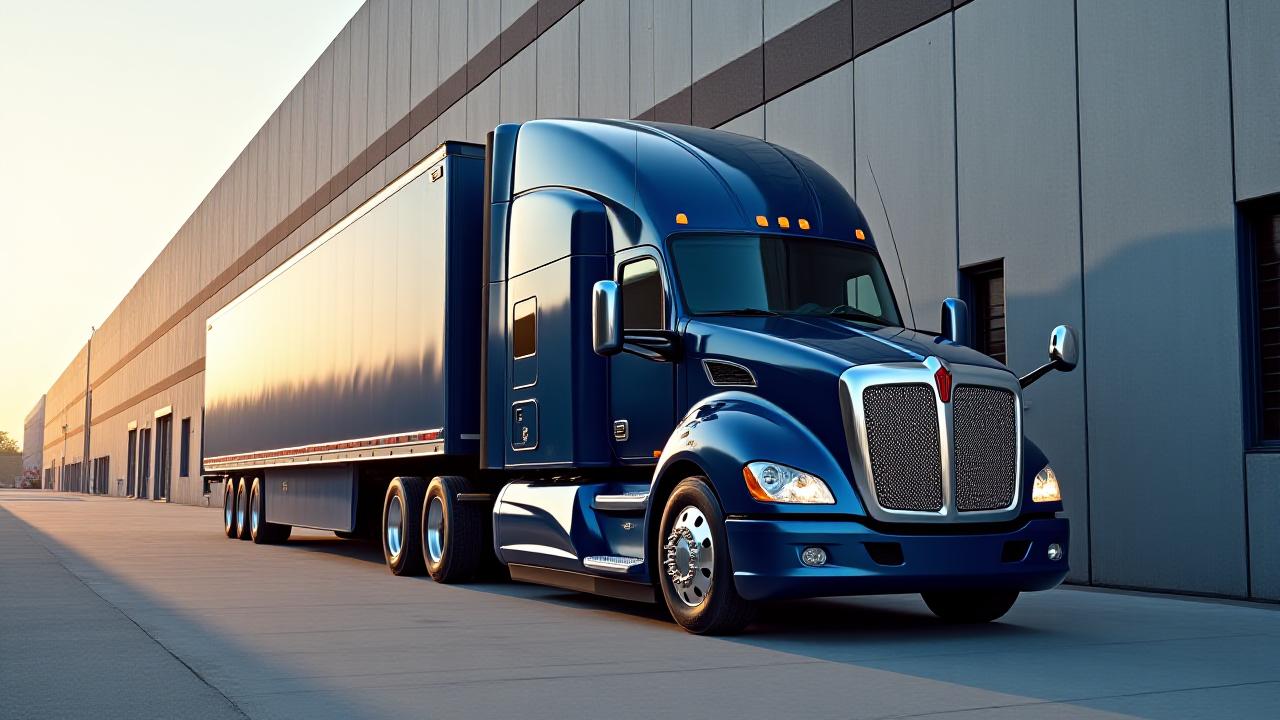 McLord truck at a large retail distribution hub warehouse