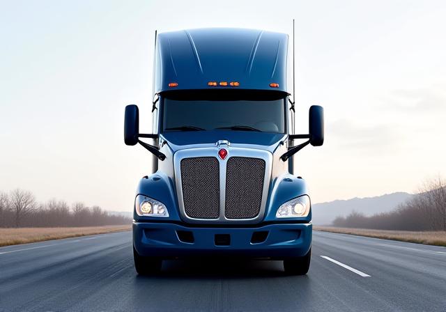 Modern tractor unit ready for power-only haul