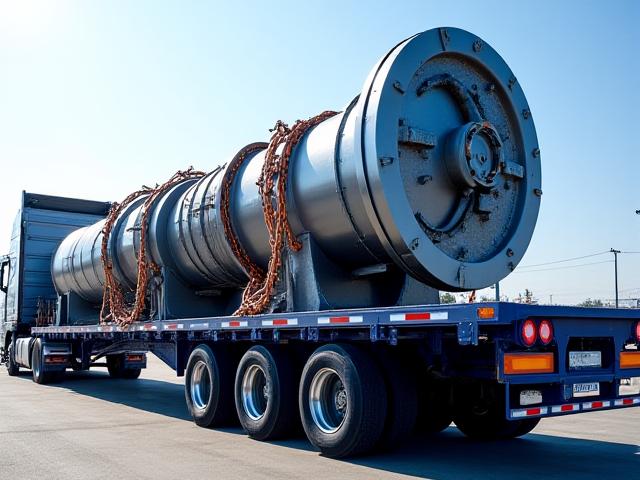 McLord Trucking industrial flatbed hauling heavy machinery